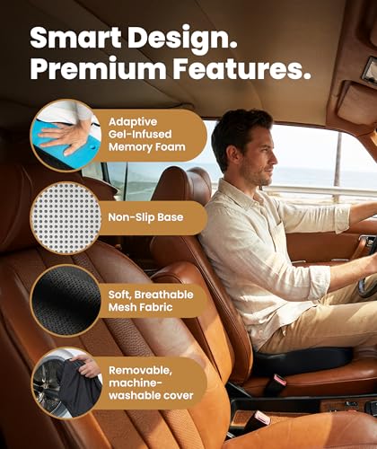 Everlasting Comfort Doctor Recommended Memory Foam Seat Cushion - Product Imagery