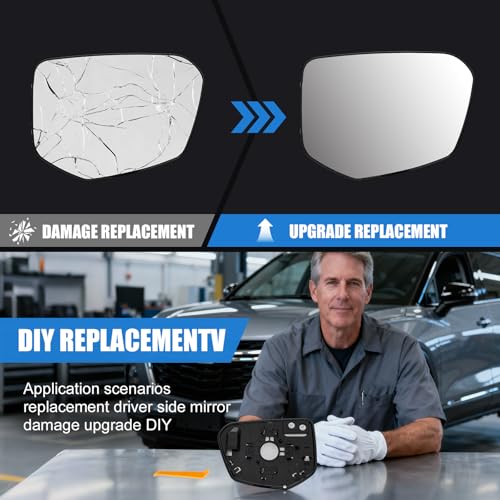 Passenger Side Mirror Glass Replacement for Honda Civic - Product Imagery