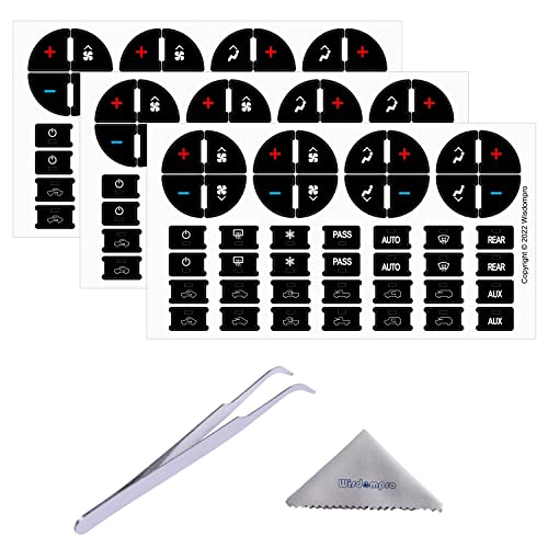 Wisdompro 3 Pack AC Dash Button Repair Decal Stickers for 07-14 - Product Imagery