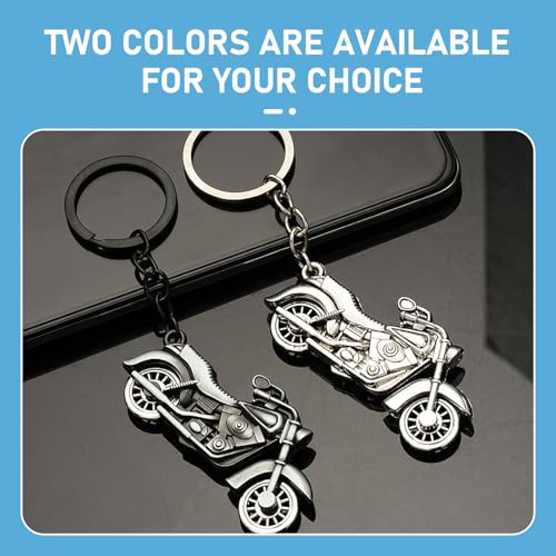 Motorcycle Key Chain, Metal Vintage Motorcycle Key Ring, Funny - Product Imagery