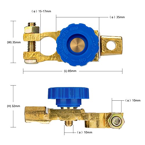 Top Post Battery Isolator Switch Link Terminal Quick Cut Off - Product Imagery