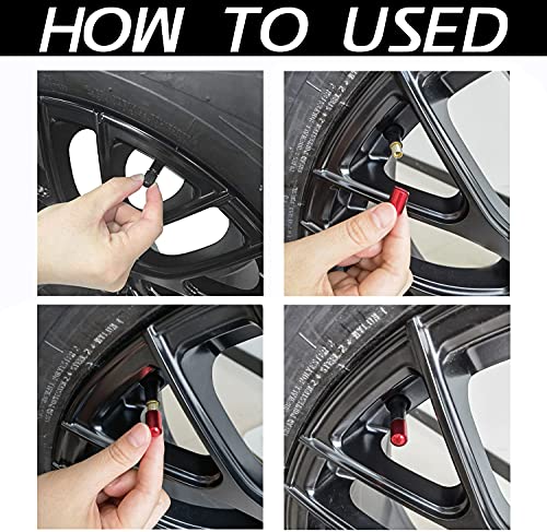 JUSTTOP 4PCS Car Tire Valve Stem Caps, Air Caps Cover, Universal - Product Imagery