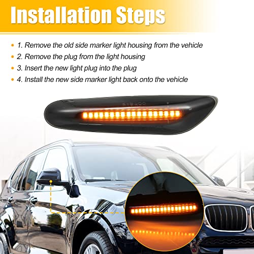 X AUTOHAUX Full LED Side Turn Signals for BMW 1 3 5 Series E36 - Product Imagery