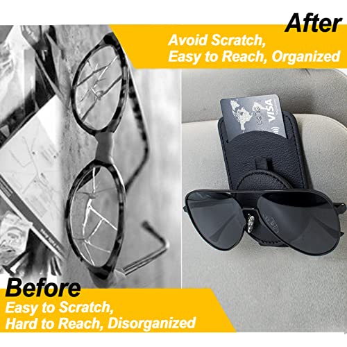 Sunglass Holder for Car Visor, Magnet Adsorbed Sunglasses Holder - Product Imagery
