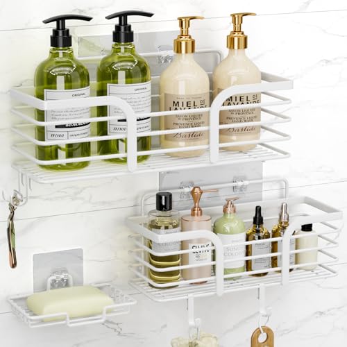 Yougai White Shower Caddy, Bathroom Organizers and Storage - Product Imagery