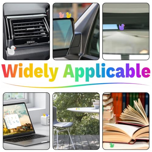 16 PCS Cute Duck Rearview Mirror Accessories, Luminous Ducks for - Product Imagery