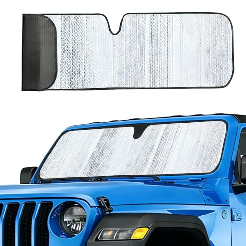 Windshield Sun Shade Fit for Jeep Wrangler TJ JK JL &Gladiator - Product Imagery