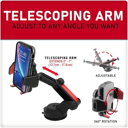 Super Stick Telescoping Phone Holder For Cars Trucks And SUVs - Product Imagery