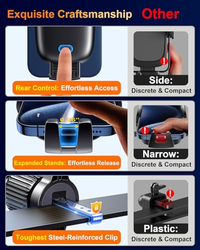 Qifutan Car Phone Holder Mount Phone Mount for Car Windshield - Product Imagery