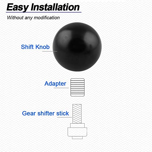 RYANSTAR Shift Knob Adapter Kit Gear Shifter Lever Round Ball - Product Imagery