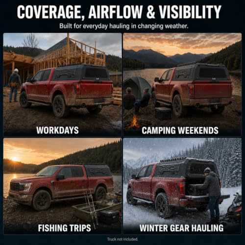 Truck Bed Cap Topper for Ford F-150 2016-2026 6.5FT Bed - Product Imagery