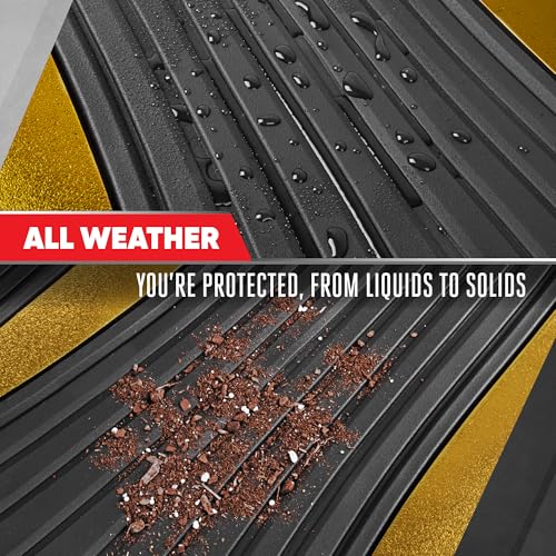 Motor Trend ChromeTech Car Floor Mats Full Set - Durable Rubber - Product Imagery