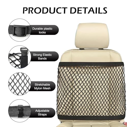Car Seat Organizer Net, Versatile High Elastic Storage Net with - Product Imagery