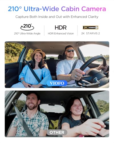 VIOFO A329S 4K+2K+2K Dash Cam Front Cabin and Rear, STARVIS 2 - Product Imagery