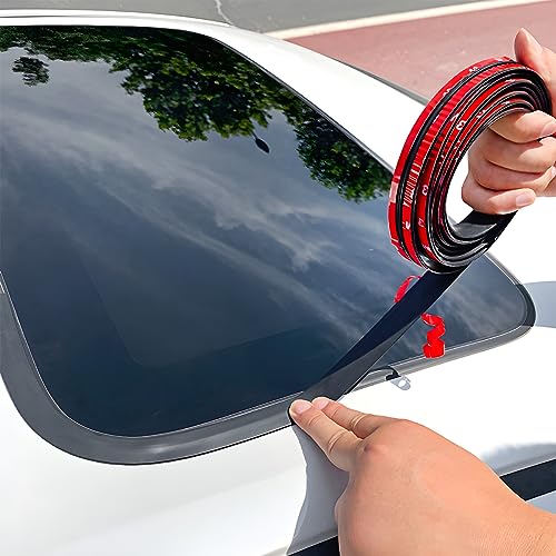 BESULEN 26 Ft Car Windshield Weather Stripping, 14mm+19mm As a - Product Imagery