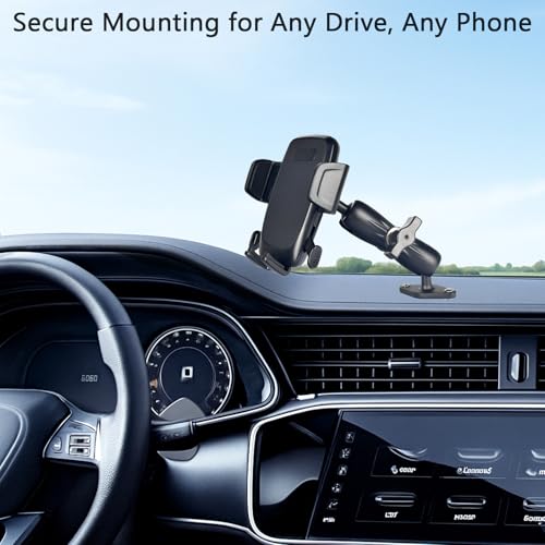 VAUBORTTI 1" Ball Phone Mount – Aluminum Alloy Arm & Base, - Product Imagery