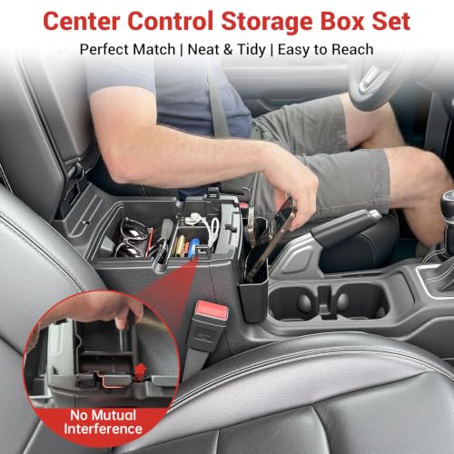 4PCS Center Console Organizer for 2018-2023 Jeep Wrangler JL JLU - Product Imagery