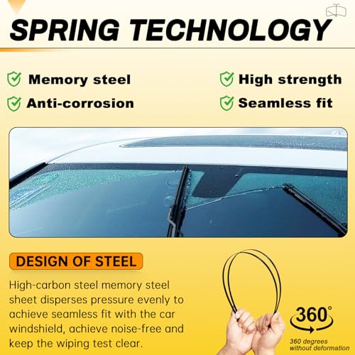 AUTOBOO 26" and 16" Windshield Wipers Blades (Pack Of 2) - Product Imagery
