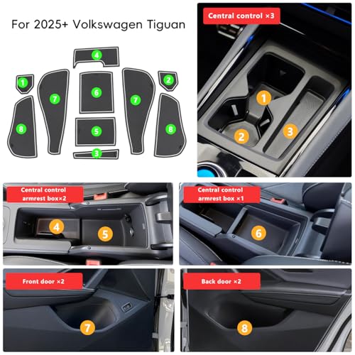 Auovo Anti Dust Door Mats for Volkswagen VW Tiguan 2025 2026 - Product Imagery