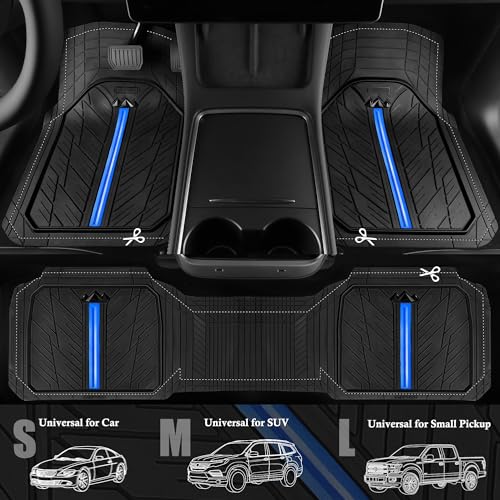 CAR PASS Rubber Floor Mats for Cars, Car Mats Full Sets - Product Imagery