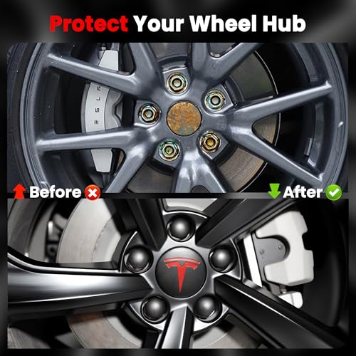 4 Pack Car Wheel Center Hub Cap Kit with 22 Lug Nut Covers - Product Imagery