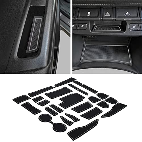 Cup Holder Door Pocket Inserts for Colorado Canyon 2015-2022 Gray - Product Imagery