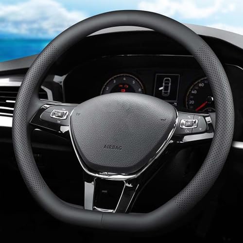 D-Shaped Car Steering Wheel Cover for Volkswagen VW Atlas Tiguan - Product Imagery