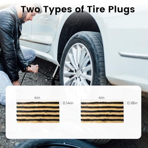 ETENWOLF Flat Tire Repair Kit with Plugs 16 Pcs, Heavy Duty Tire - Product Imagery