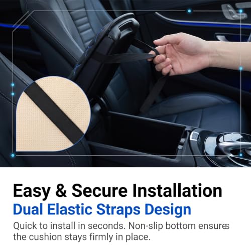 Car Center Console Cover, PU Leather Vehicle Center Armrest - Product Imagery
