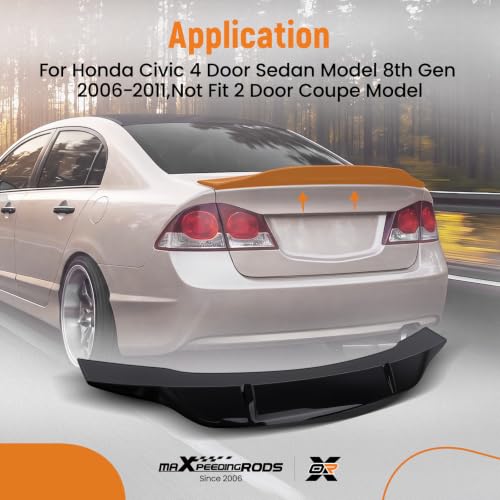 maXpeedingrods R-Style Spoiler for Honda Civic 8th Gen Sedan - Product Imagery