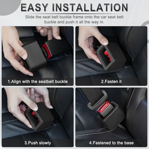 Amiss 2PCS Seat Belt Buckle Holder, Universal Silicone Rear Seat - Product Imagery