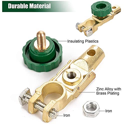 Switch Isolator , Brass Plated Zinc Alloy Knob Type Top Post - Product Imagery