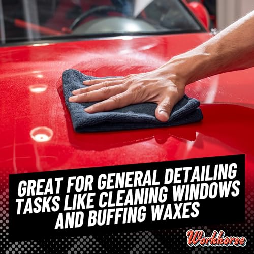Chemical Guys, Workhorse Plush Microfiber Towels, 16 x 16 in, - Product Imagery
