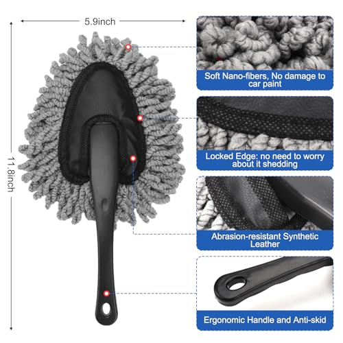 Car Interior Duster Detailing Brush Set Cleaning Gel Kit, Soft - Product Imagery