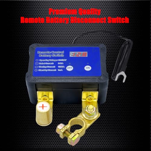 Ampper Remote Battery Disconnect Switch 12V W/Voltmeter, 240A - Product Imagery