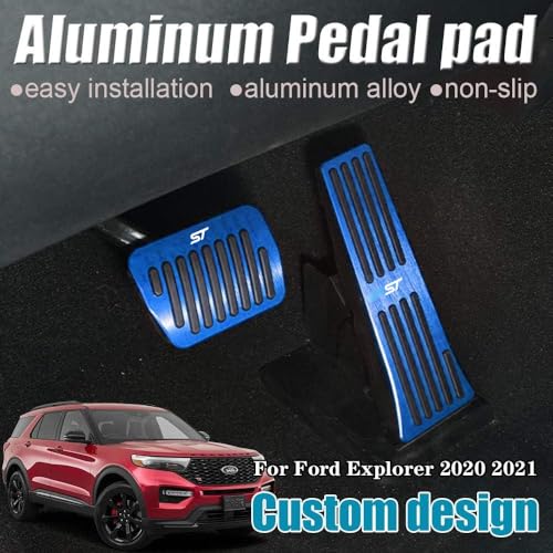 LEXLEY 2PCS Anti-Slip Aluminum Brake Gas Pedal Pads,Auto No - Product Imagery