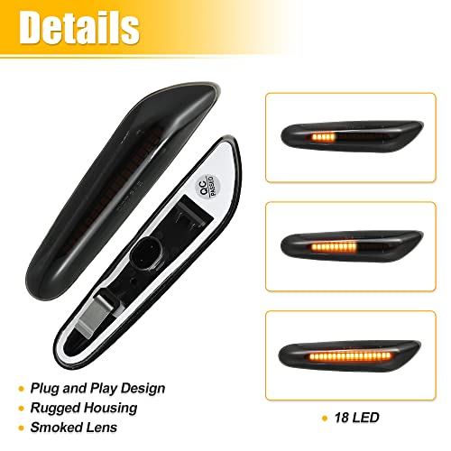 X AUTOHAUX Full LED Side Turn Signals for BMW 1 3 5 Series E36 - Product Imagery