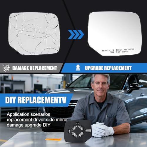 Passenger Side Mirror Glass Replacement for 2009-2015 Honda - Product Imagery