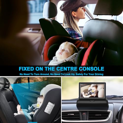 Baby Car Mirror with 4.3'' HD Night Vision Function Display, - Product Imagery