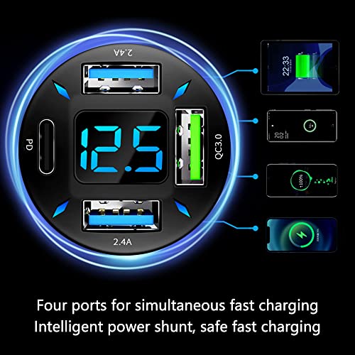 Car Charger 66W Super Fast Charging with USB PD&QC - Product Imagery