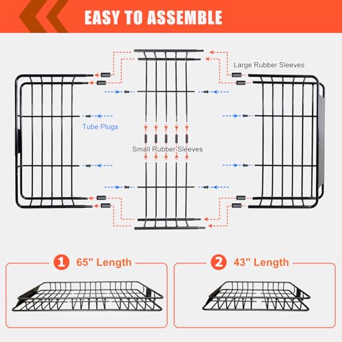 Roof Rack Carrier Carrier Basket 65"*39"*6"+Waterproof Bag 20 - Product Imagery