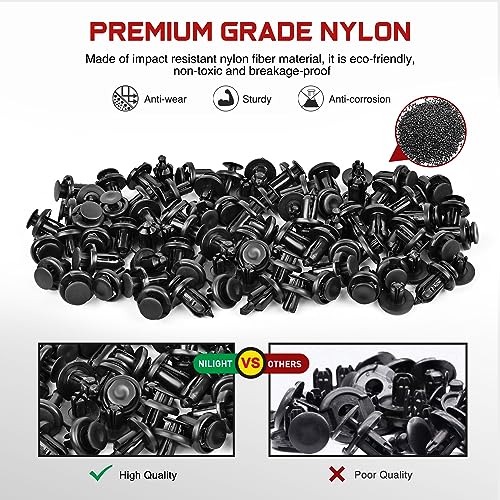 Nilight 101PCS Bumper&Splash Shield Retainer Metal Insert Clips - Product Imagery