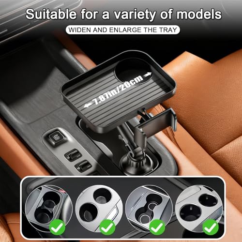 Vehicle-Mounted Multifunctional Water Cup Holder Tray Black - Product Imagery