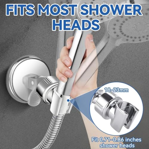 Adjustable Shower Head Holder, Bathroom Suction Cup Bracket for - Product Imagery