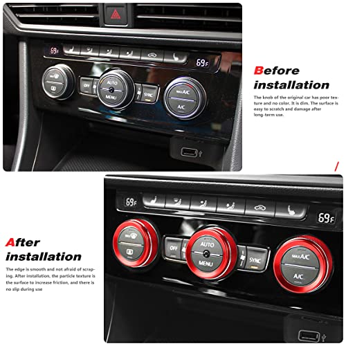 Auovo AC Knob Covers Compatible with Volkswagen VW Accessories - Product Imagery