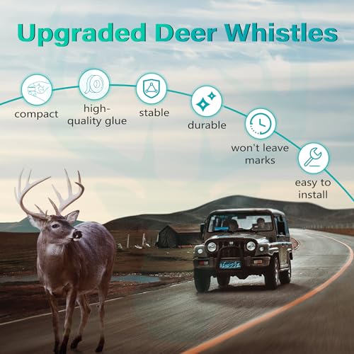 Elook Upgraded Deer Whistles for Car, Deer Horn for Car, Save - Product Imagery