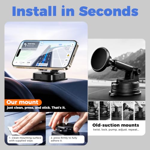for Magsafe Car Mount, Magnetic Phone Holders for Your Car with - Product Imagery