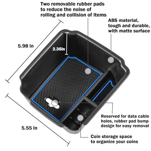 Center Console Organizer for 2018-2024 Tiguan & 2022-2024 Taos - Product Imagery