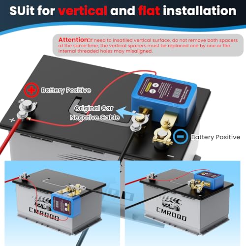 250A 12V Remote Battery Disconnect Switch with Voltage Display - Product Imagery