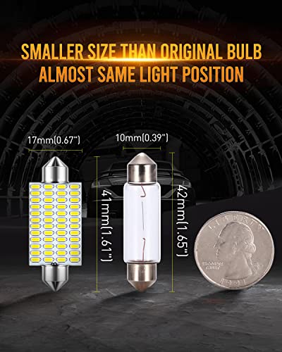 569 578 LED Bulbs Xenon White 570 Lumens Super Bright 3014 48-EX - Product Imagery